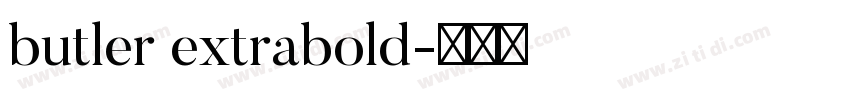 butler extrabold字体转换